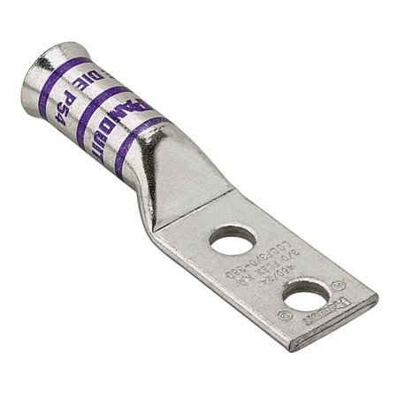 Panduit One-Hole Compression Lug, Long Barrel, Copper, Brown LCCF2-38D-E